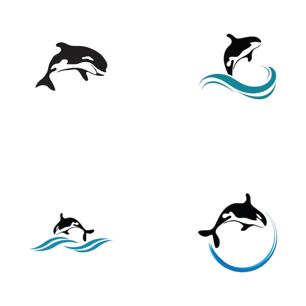 Ilustración vectorial del logotipo de la orca en un diseño de moda