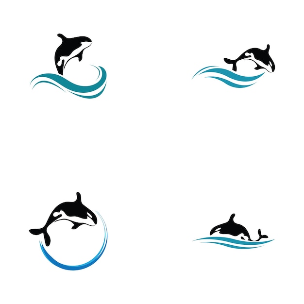 Ilustración vectorial del logotipo de la orca en un diseño de moda