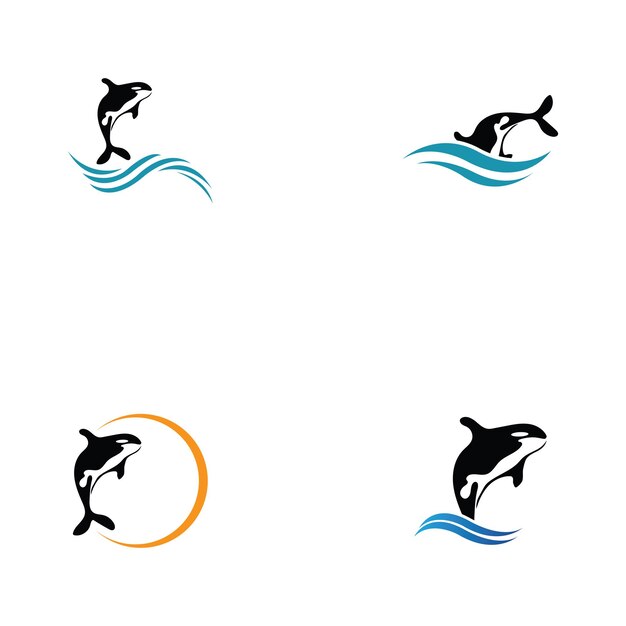 Ilustración vectorial del logotipo de la orca en un diseño de moda