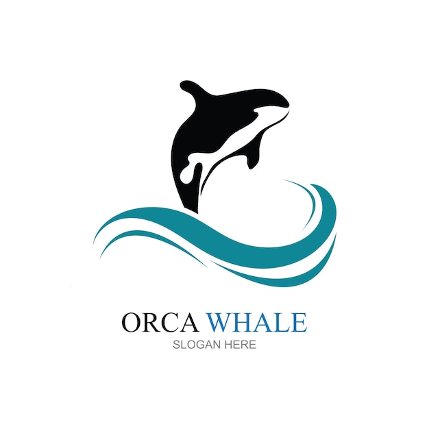 Ilustración vectorial del logotipo de la orca en un diseño de moda