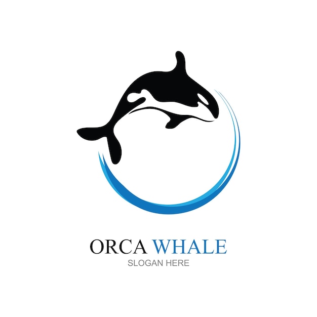 Ilustración vectorial del logotipo de la orca en un diseño de moda