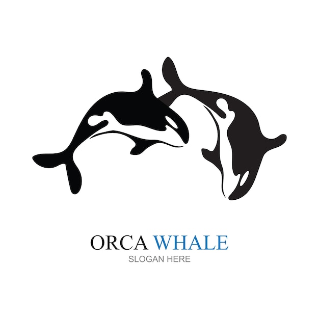 Ilustración vectorial del logotipo de la orca en un diseño de moda