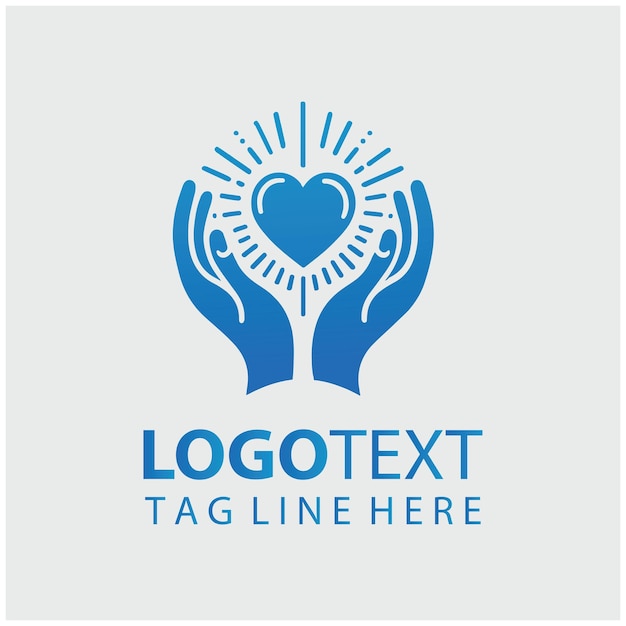 Ilustración vectorial del logotipo de la organización benéfica Hand Heart