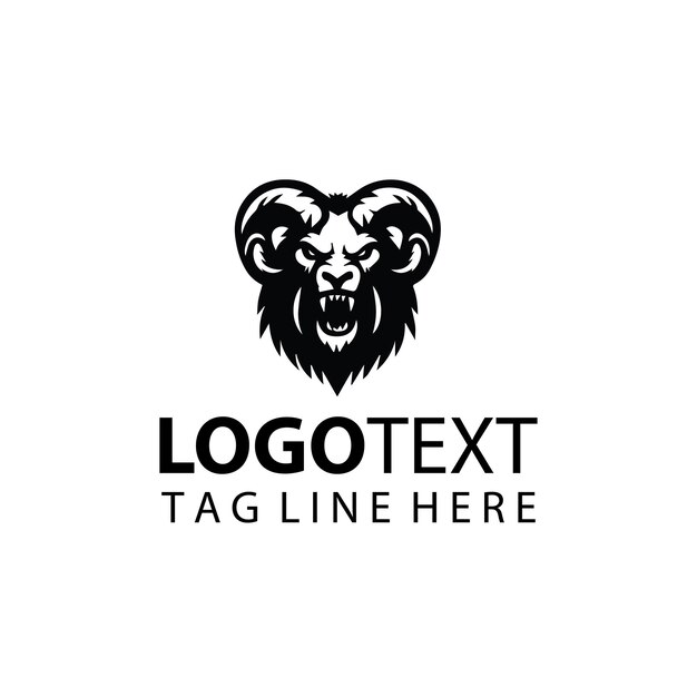 Ilustración vectorial del logotipo del oso negro de color