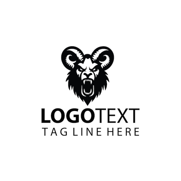 Ilustración vectorial del logotipo del oso negro de color