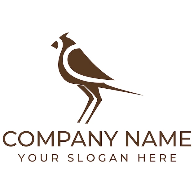 Ilustración vectorial del logotipo del pájaro diseño del icono del logotipo