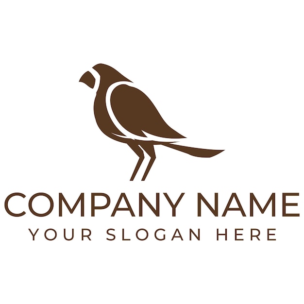 Ilustración vectorial del logotipo del pájaro diseño del icono del logotipo