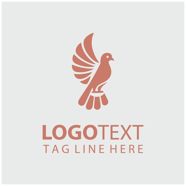 Ilustración vectorial del logotipo de la paloma