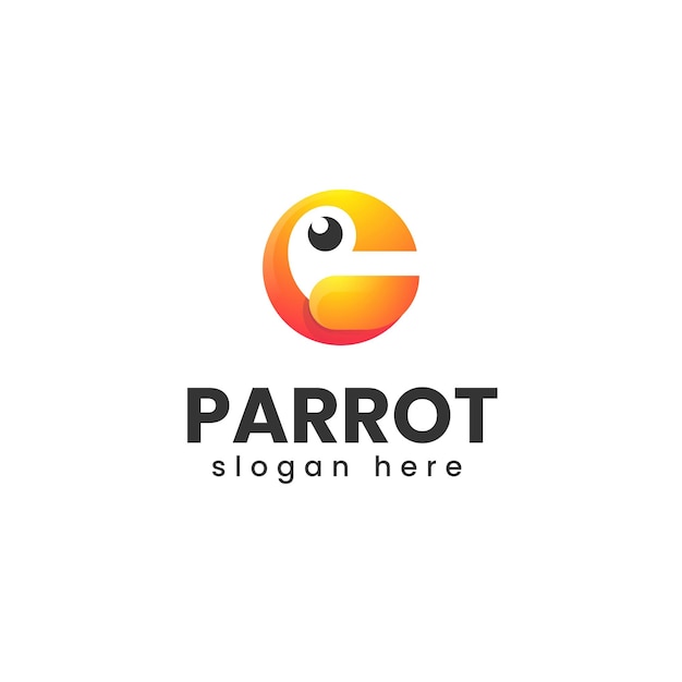 Ilustración vectorial del logotipo Papagaio Gradiente Estilo colorido