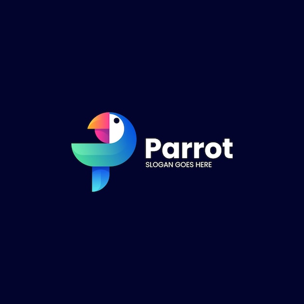 Ilustración vectorial del logotipo Papagaio Gradiente Estilo colorido