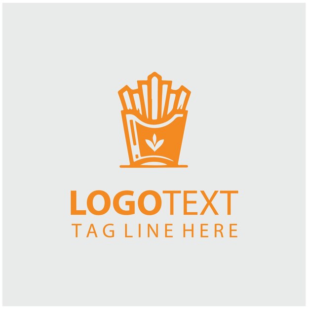 Ilustración vectorial del logotipo de las patatas fritas