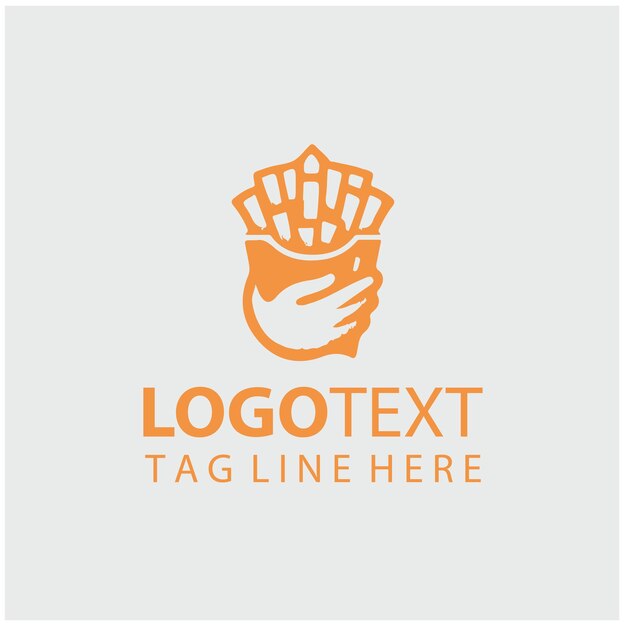 Ilustración vectorial del logotipo de las patatas fritas