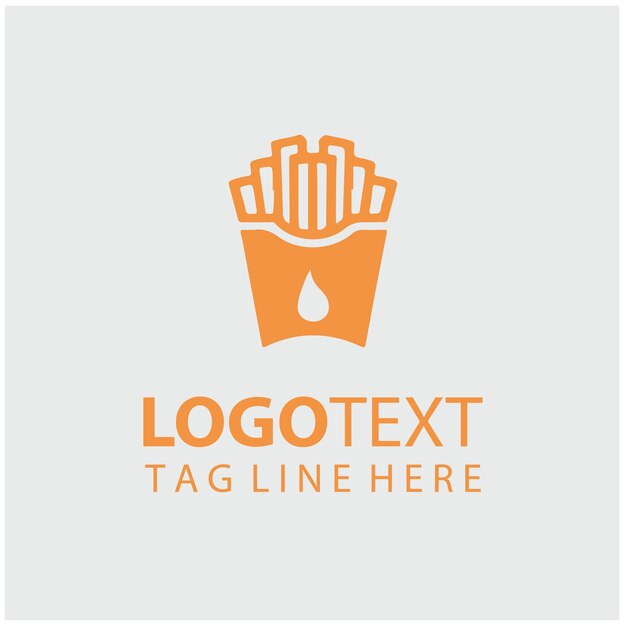 Ilustración vectorial del logotipo de las patatas fritas
