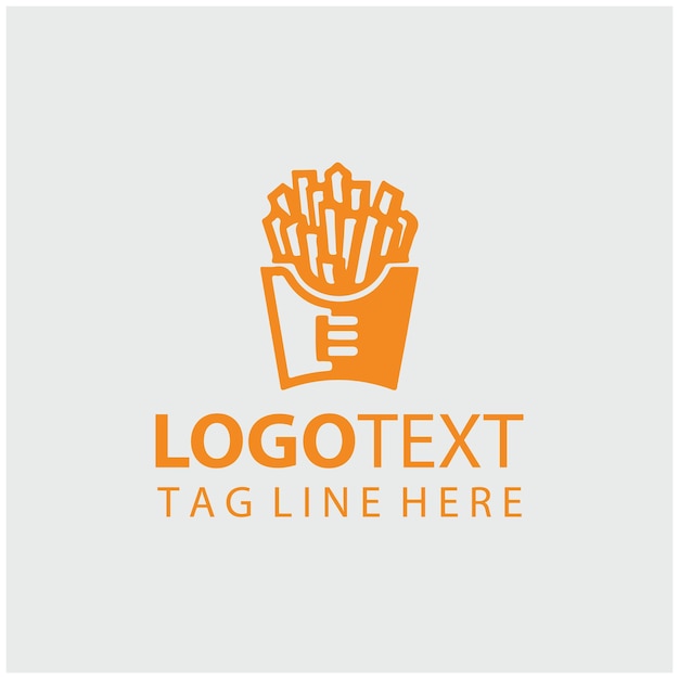 Ilustración vectorial del logotipo de las patatas fritas