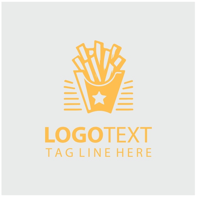 Ilustración vectorial del logotipo de las patatas fritas