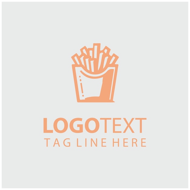 Ilustración vectorial del logotipo de las patatas fritas