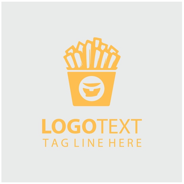 Ilustración vectorial del logotipo de las patatas fritas