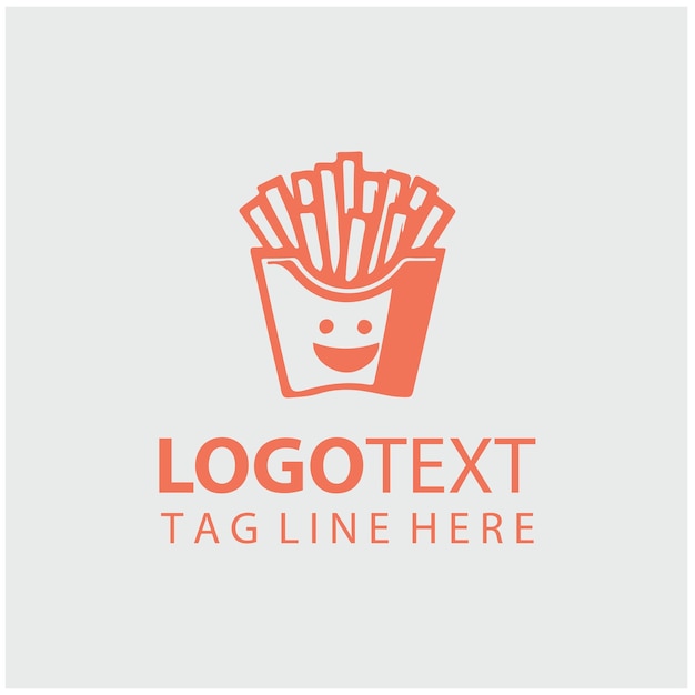 Ilustración vectorial del logotipo de las patatas fritas