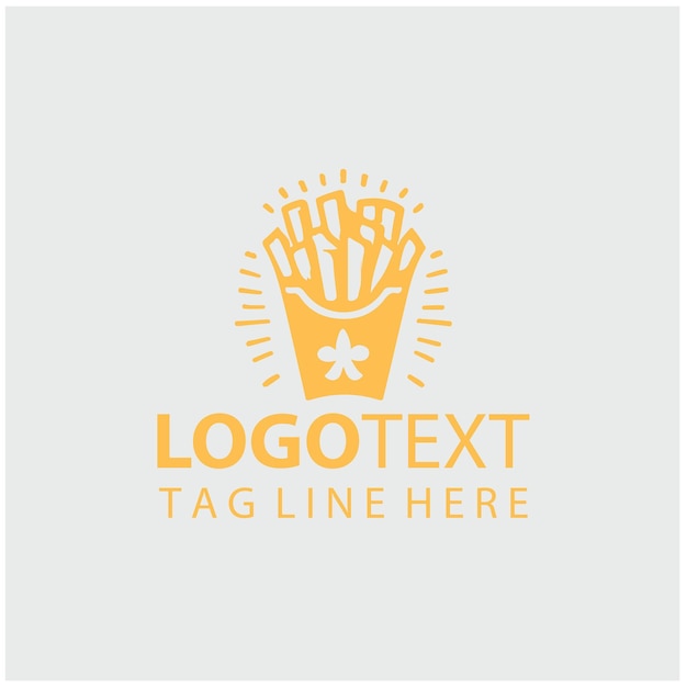 Ilustración vectorial del logotipo de las patatas fritas