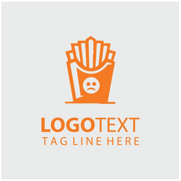 Ilustración vectorial del logotipo de las patatas fritas
