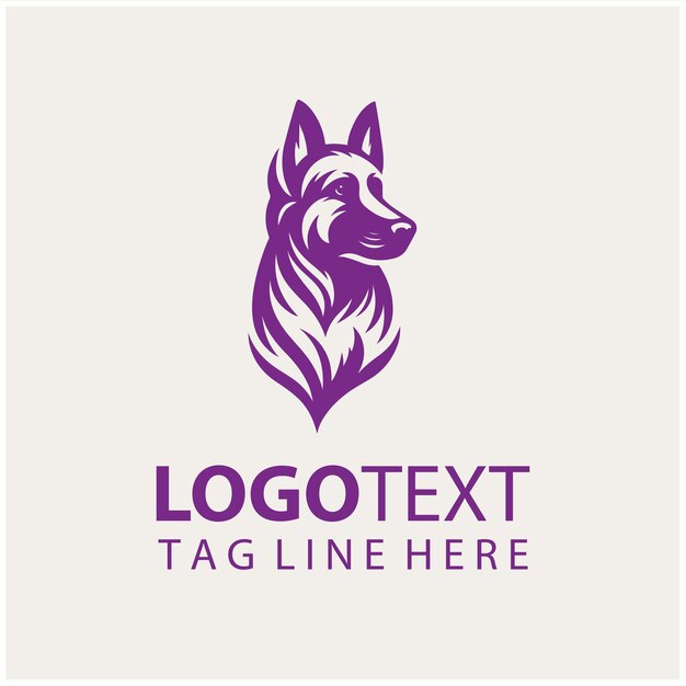 Ilustración vectorial del logotipo del perro mascota