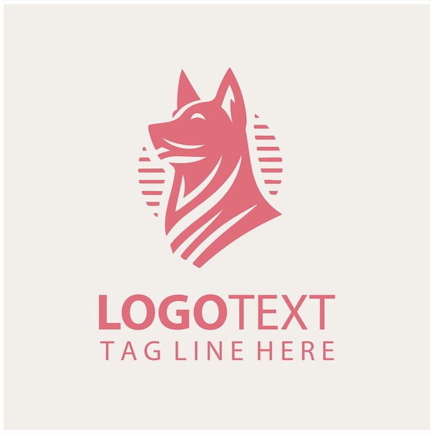 Ilustración vectorial del logotipo del perro mascota