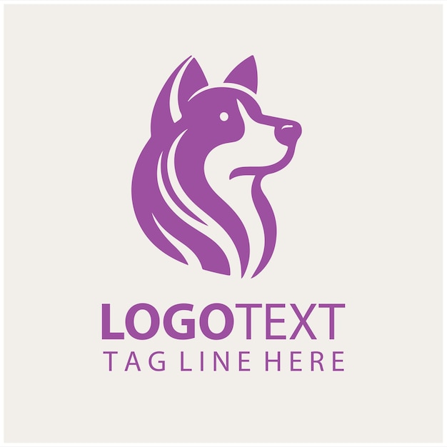 Ilustración vectorial del logotipo del perro mascota
