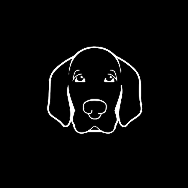 Ilustración vectorial de logotipo de perro minimalista y plano