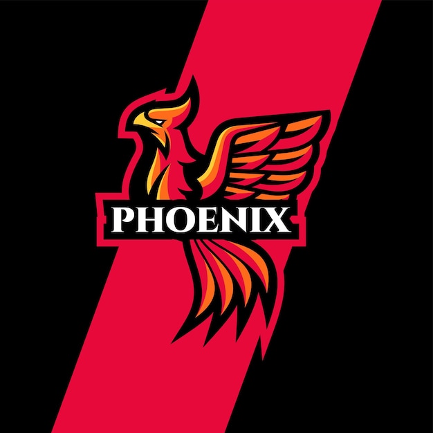 Ilustración vectorial del logotipo Phoenix E Sport y estilo deportivo