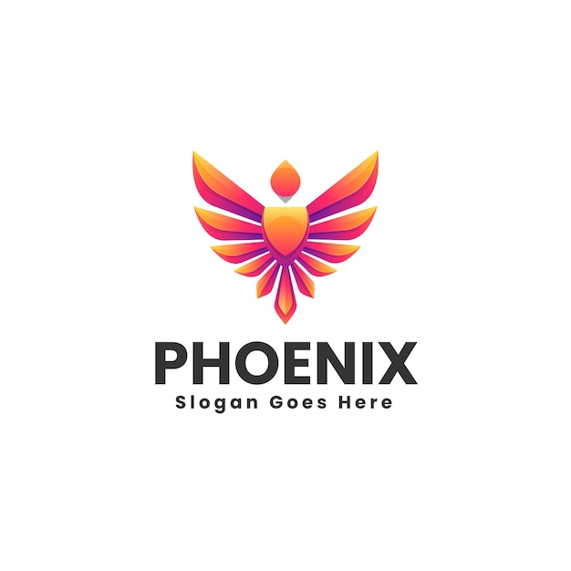 Ilustración vectorial del logotipo Phoenix Gradiente Estilo de colores