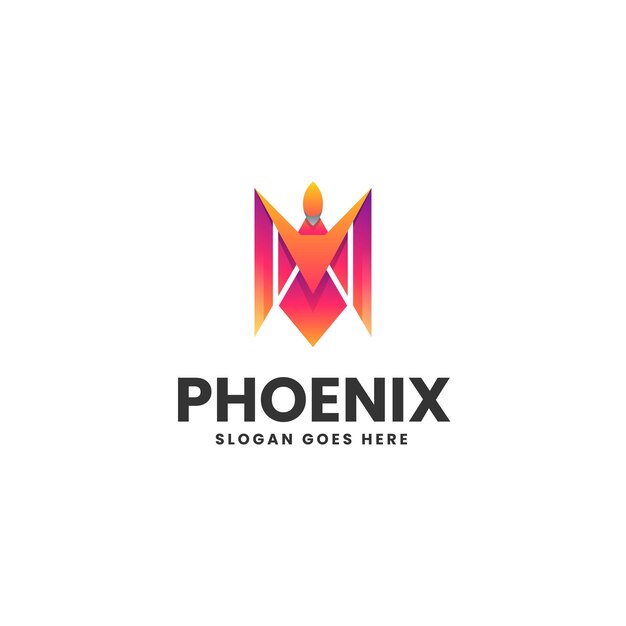 Ilustración vectorial del logotipo Phoenix Gradiente Estilo de colores