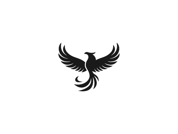 Ilustración vectorial del logotipo de Phoenix Icono vectorial de la silueta de Phoenix
