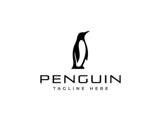 Ilustración vectorial del logotipo del pingüino plantilla del logotipo moderno del pingúino