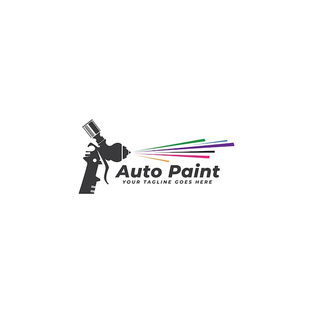 Ilustración vectorial del logotipo de pintura automotriz