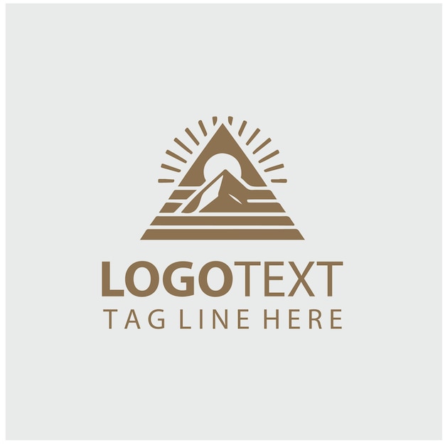 Ilustración vectorial del logotipo de la pirámide