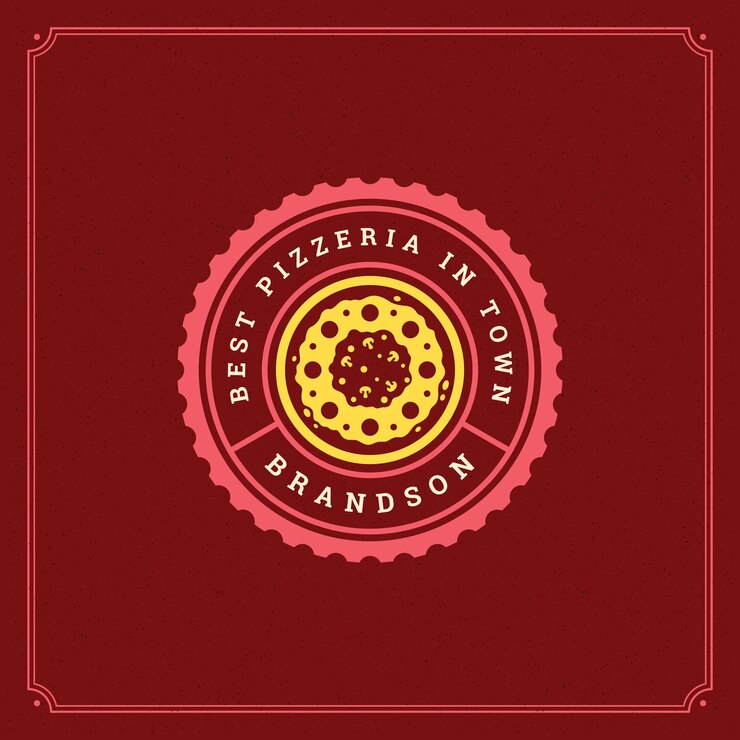 Vector ilustración vectorial del logotipo de la pizzería