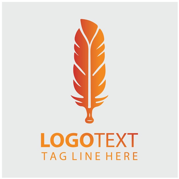 Ilustración vectorial del logotipo de la pluma