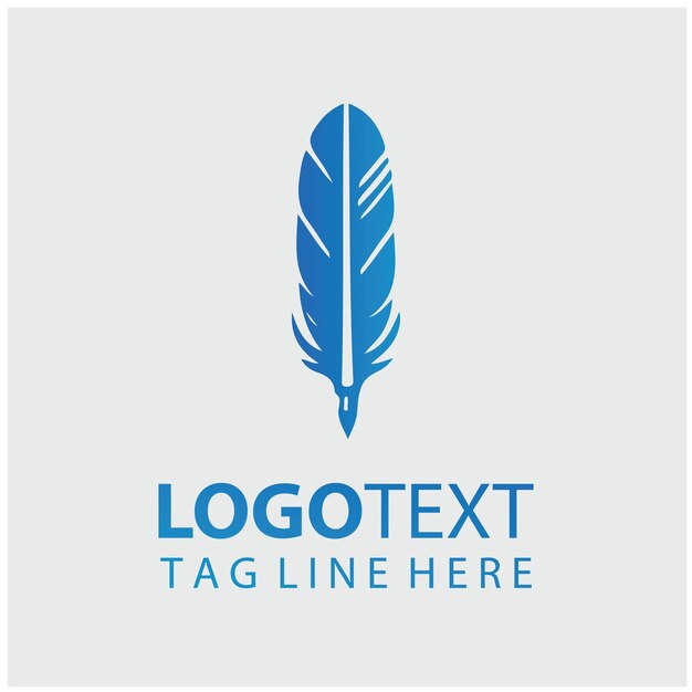 Ilustración vectorial del logotipo de la pluma
