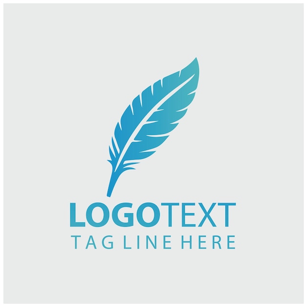Ilustración vectorial del logotipo de la pluma