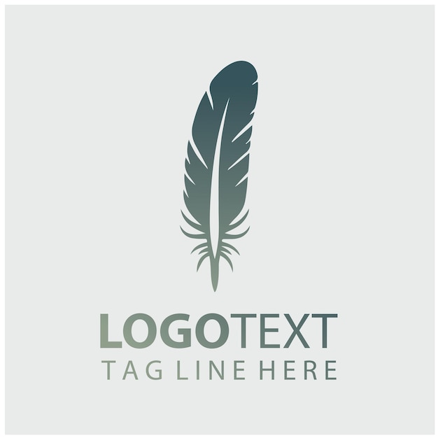 Ilustración vectorial del logotipo de la pluma