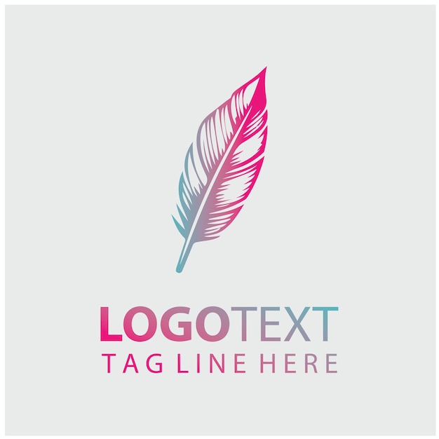 Ilustración vectorial del logotipo de la pluma