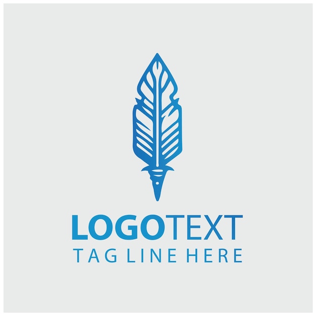 Ilustración vectorial del logotipo de la pluma