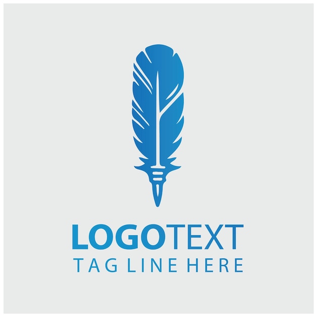 Ilustración vectorial del logotipo de la pluma