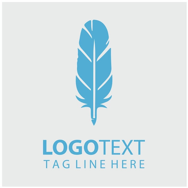 Ilustración vectorial del logotipo de la pluma