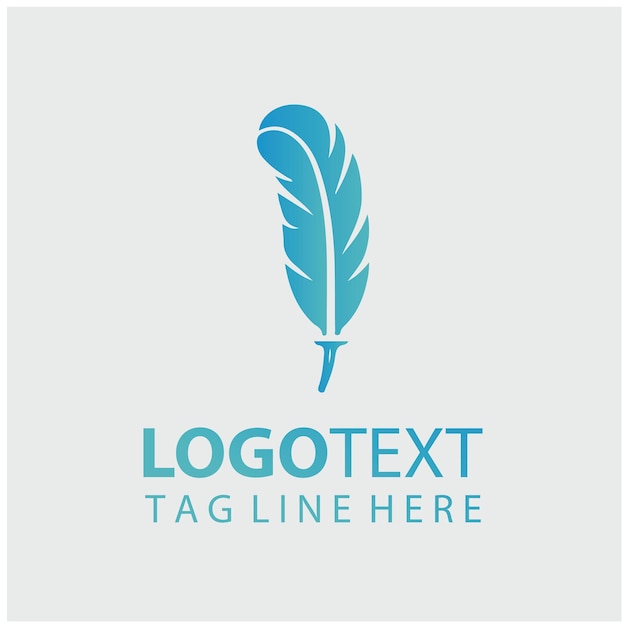 Ilustración vectorial del logotipo de la pluma