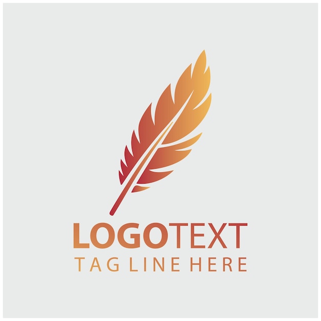 Ilustración vectorial del logotipo de la pluma