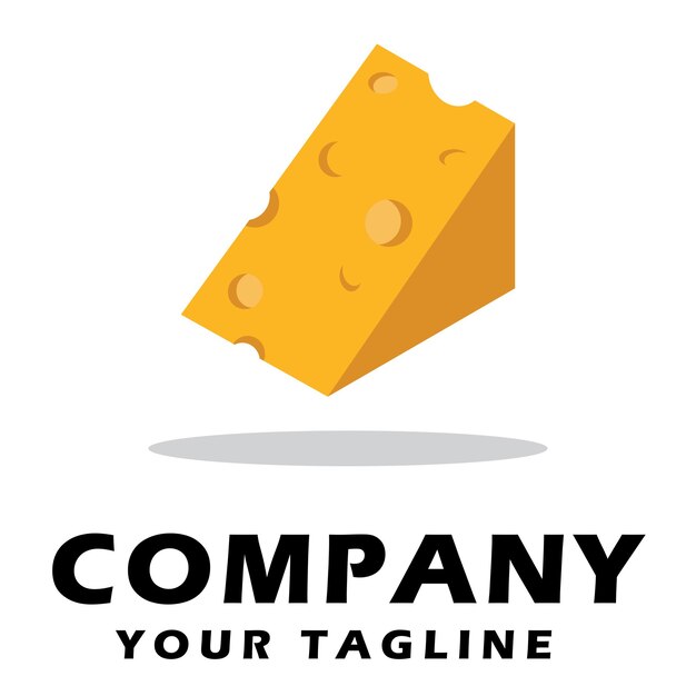 Ilustración vectorial del logotipo del queso editable