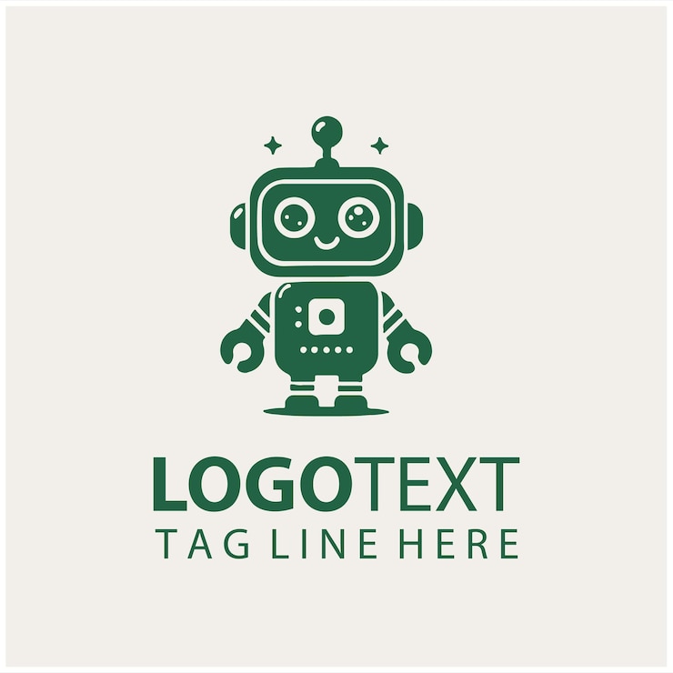 Vector ilustración vectorial del logotipo del robot