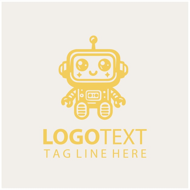 Ilustración vectorial del logotipo del robot