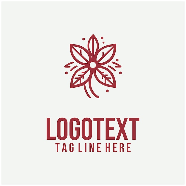 Ilustración vectorial del logotipo de la rosa de la flor lineal
